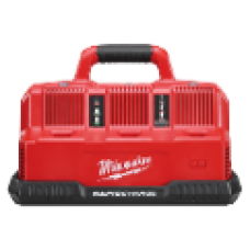 Milwaukee M12-18C3 	แท่นชาร์จแบตเตอรี่ 12-18 โวลต์ แบบชาร์จเร็ว 6 ช่อง