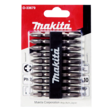 ชุดดอกไขควงปากแฉก 2 หัว 10 ชิ้น MAKITA D-33679