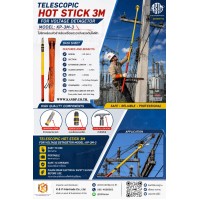 Hot Stick 3 เมตร แบบสไลด์ รุ่น KP-3M-3 สีเหลือง