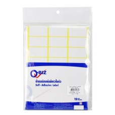 QBIZ คิวบิซ ป้ายสติ๊กเกอร์ ขนาด A10 แผ่นละ 24 ป้าย แพ็ค 2 ห่อ