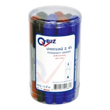 QBIZ คิวบิซ ปากกาเคมี 2 หัว คละสี x 12 ด้าม