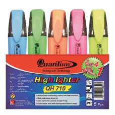 ปากกาเน้นข้อความ ควอนตั้ม  QH710 แพ็ค 4 ด้าม คละสี