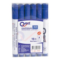 QBIZ คิวบิซ ปากกาไวท์บอร์ด สีน้ำเงิน แพ็ค 12 ด้าม