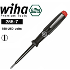 ไขควงเช็คไฟ  Wiha  150-250 โวลต์ ปากแบน กันไฟฟ้า1000V 